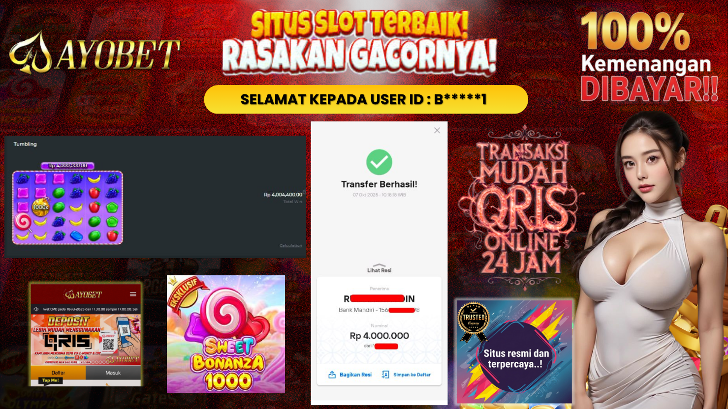 AYOBET JACKPOT SLOT SWEET BONANZA 1000